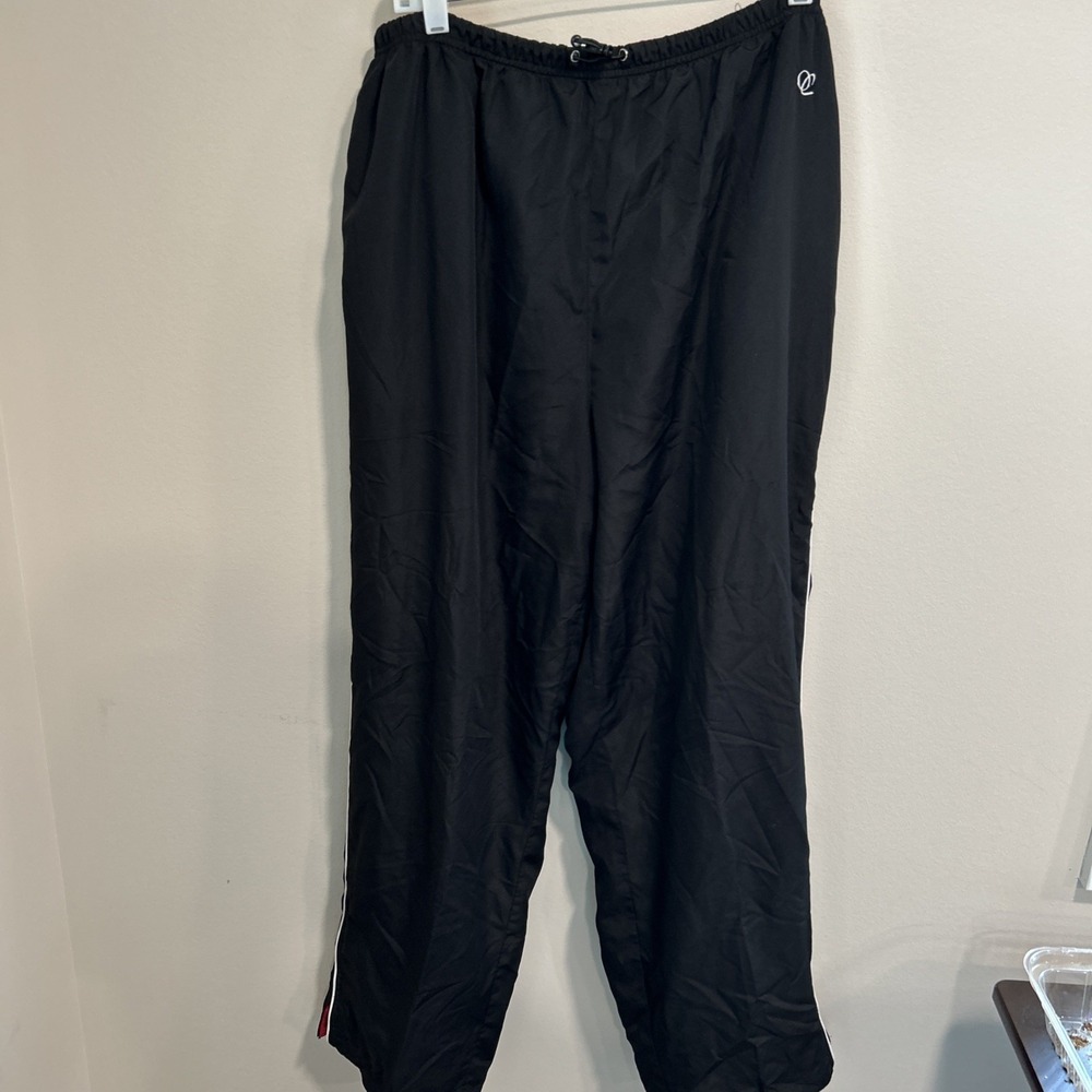 oleg cassini Vintage 1X Black Track Pants‎ Reverse